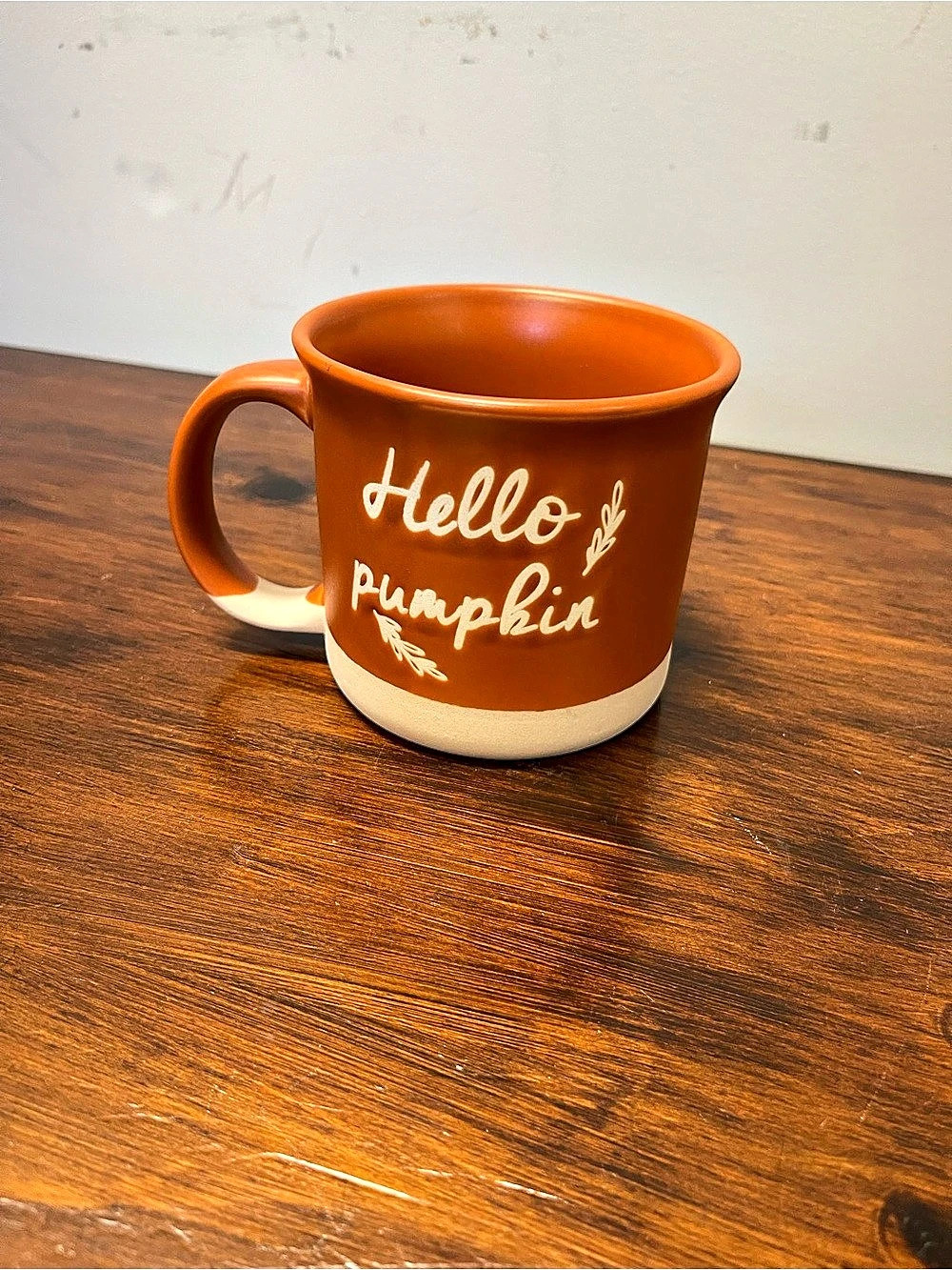 Pumpkin Mug in Orange & Cream